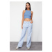 Trendyol Light Blue High Waist Wide Leg Jeans