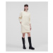 Šaty Karl Lagerfeld Kl Monogram Flock Sweat Dress Biela