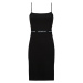 Calvin Klein Jeans  LOGO ELASTIC STRAPPY DRESS  Krátke šaty Čierna