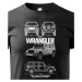 Detské tričko Jeep Wrangler  - kvalitná tlač a rýchle dodanie