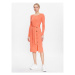 Lauren Ralph Lauren Úpletové šaty 250889290002 Oranžová Slim Fit