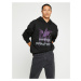 Koton Hooded Oversize Sweatshirt Raised Butterfly Printed Bat Sleeve