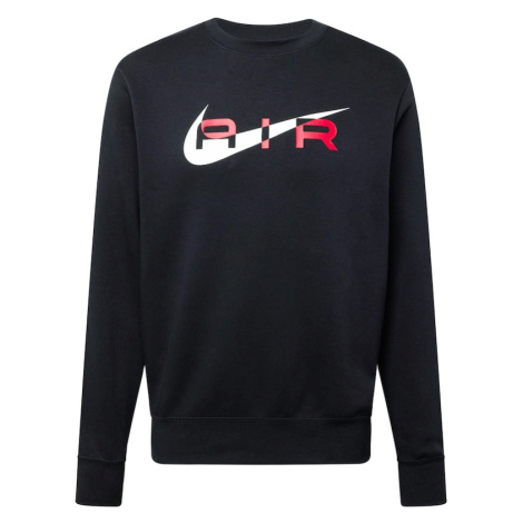 Nike Sportswear Mikina 'AIR'  jasne červená / čierna / biela