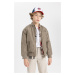 DEFACTO Boy's Water Repellent College Collar Bomber Jacket