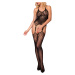 Bodystocking Hot in Here All in flowers Farba: Čierna