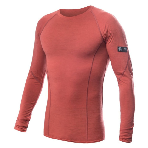 SENSOR MERINO ACTIVE pánske tričko dl.rukáv terracotta