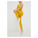 Legíny Tommy Hilfiger dámske, žltá farba, jednofarebné