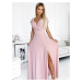 Trblietavé dámske šaty 411-6 v ružovej farbe , VEĽKOSŤ NOVÉ M