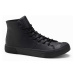 Ombre Men's high-top sneakers with rubber toe - black