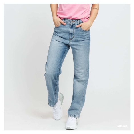 Kalhoty GUESS W Cropped Mom Jeans blue