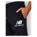 New Balance Teplákové nohavice Essentials Stacked Logo MP03558 Čierna Athletic Fit