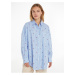 Blue Striped Oversize Shirt Tommy Hilfiger - Women