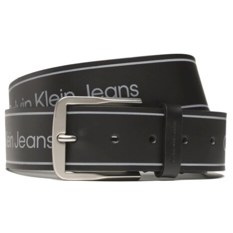 Calvin Klein Jeans Pánsky opasok Round Classic Belt Aop 40Mm K50K510159 Čierna