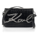Kabelka Karl Lagerfeld K/Signature Croc Shoulderbag Čierna