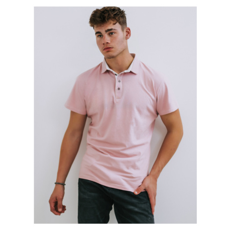 Pánske POLO tričko VSB VUGO v slabo-ružovej farbe