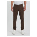 36952 Dewberry Gabardine Cotton Slim Fit Chino Mens Trousers-COFFEE