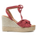 Manebi Espadrilky Hamptons Wedge Espadrilles With Knot W 1.5 WS Bordová