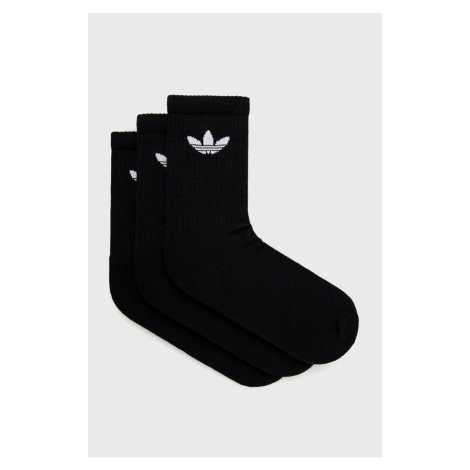Ponožky adidas Originals (3-pack) HC9547-BLK/WHT, čierna farba