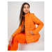 Orange quilted jacket without hood