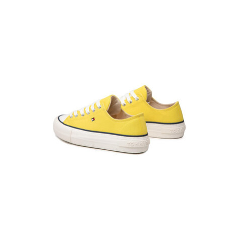 Tommy Hilfiger Plátenky Low Cut Lace-Up Sneaker T3A4-32118-0890 S Žltá