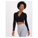 Čierny crop top s dlhým rukávom RV-BZ-7563.02-black