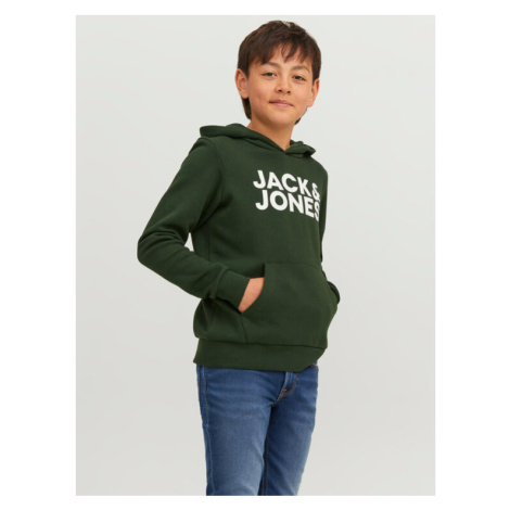 Jack&Jones Junior Mikina 12152841 Zelená Regular Fit