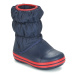 Crocs  WINTER PUFF BOOT KIDS  Obuv do snehu Modrá