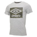 Umbro LAYERED BOX LOGO GRAPHIC TEE Pánske tričko, sivá, veľkosť