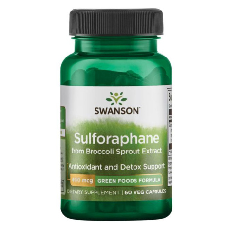 Swanson Sulforaphane Broccoli extract (Sulforafán z extraktu z brokolice), 400 mcg, 60 rastlinný