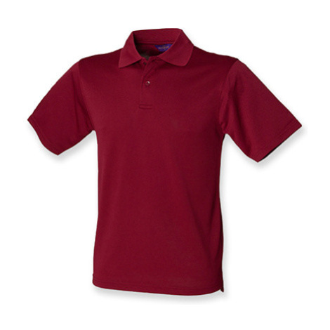 Henbury Pánske funkčné polo tričko H475 Burgundy