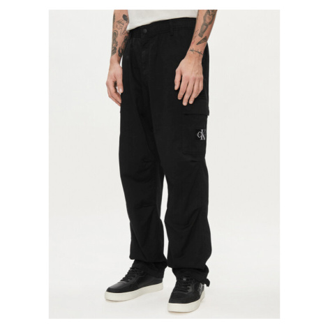 Calvin Klein Jeans Bavlnené nohavice J30J325116 Čierna Straight Fit