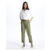 LC Waikiki Belted Waist Carrot Cut Women's Trousers