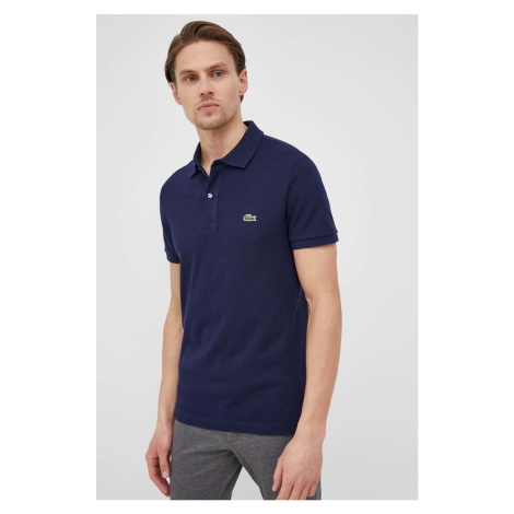 Bavlnené polo tričko Lacoste PH4012-001, tmavomodrá farba, jednofarebné