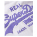 Superdry Tričko  levanduľová / biela
