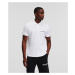 Tričko Karl Lagerfeld Elongated Logo Pique Polo White