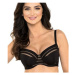 Gorteks Luna striped padded bra black