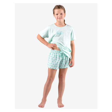 Gina Dievčenské pyžamo krátke 29008P aqua akvamarín