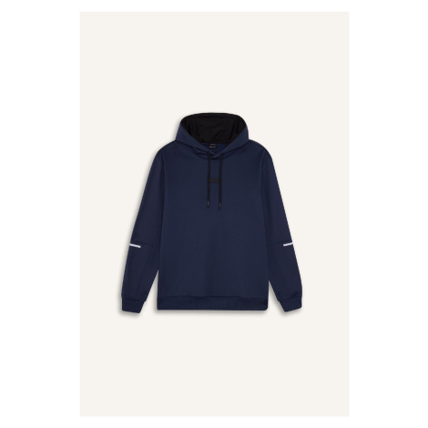 DeFactoFit Standard Fit Hooded Basic Plain Sportsman Sweatshirt