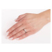 Strieborný prsteň Eternity s pravou prírodnou bielou perlou a Brilliance Zirconia