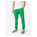4F Športové nohavice  trávovo zelená / biela