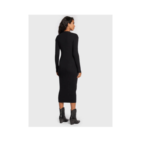 Glamorous Úpletové šaty KA6962 Čierna Skinny Fit