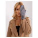 Women's dark grey knitted gloves