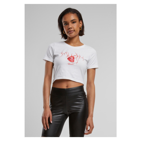 White Muah Cropped Tee T-Shirt mister tee