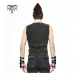 tielko DEVIL FASHION Vertigo Punk Vest With Leather Patches Čierna