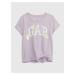 Svetlofialové dievčenské tričko s logom GAP