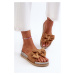 Women's Camel Aflia Platform Slippers with Bow