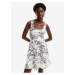 Black and White Women's Patterned Dress Desigual Tually - Women's