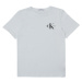 Calvin Klein Jeans  CHEST MONOGRAM TOP  Tričká s krátkym rukávom Biela