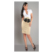 Sexy Pencilskirt w. integrated waistbelt white 42