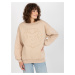 Women's insulated hoodless sweatshirt - beige